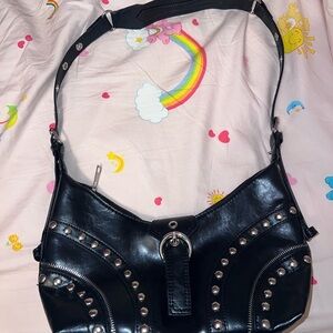 Black Studded Women's Bag